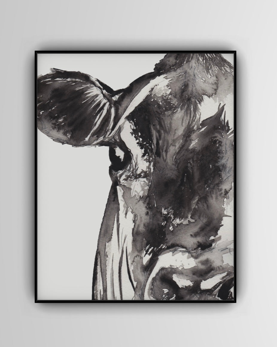 art prints wall art farmhouse decor drawings of cows
