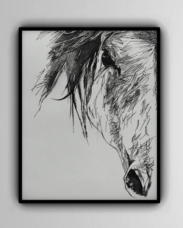 Horse line art Print for horse lovers