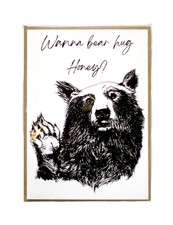 Wanna Bear HUG Greeting Card