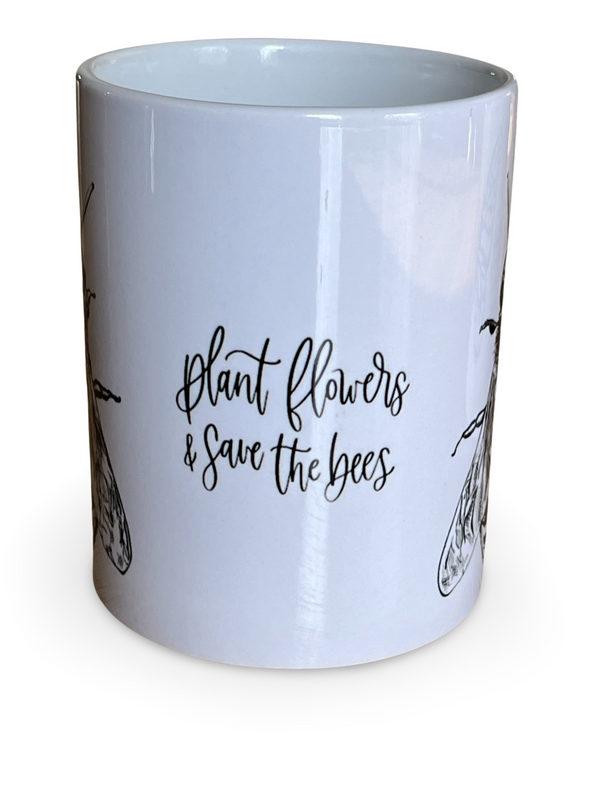 coffee mug save the bees