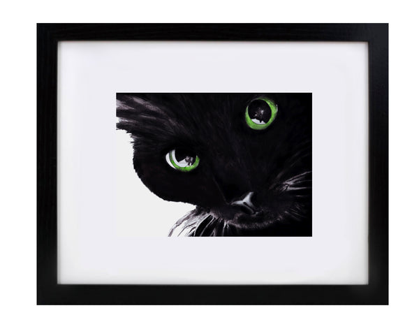 Black Cat Wall Art Print