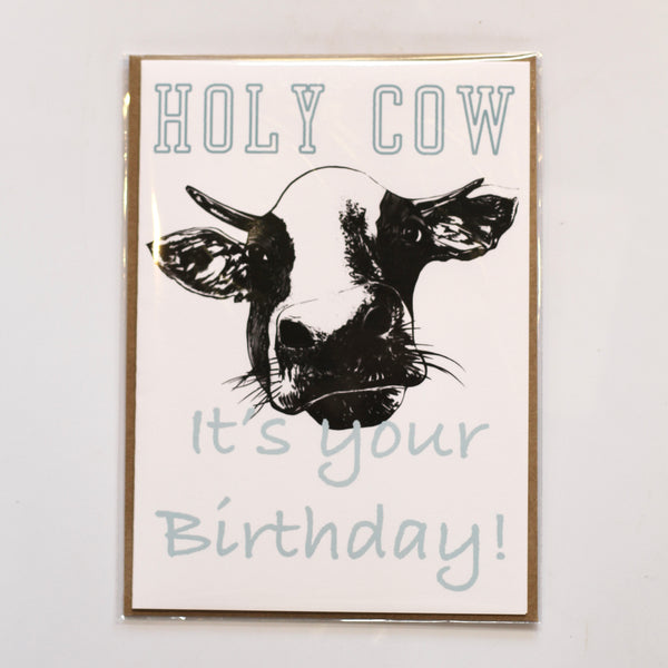 Holy Cow Birthday Greeting Card