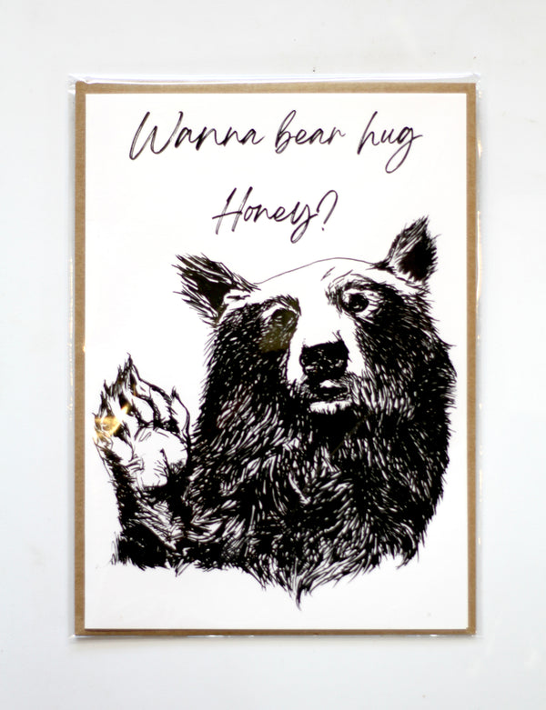 Wanna Bear HUG Greeting Card