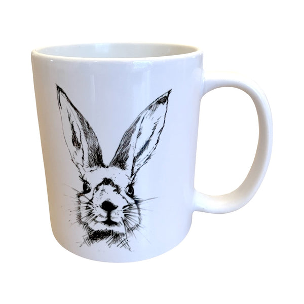 Black and White Bunny Mug