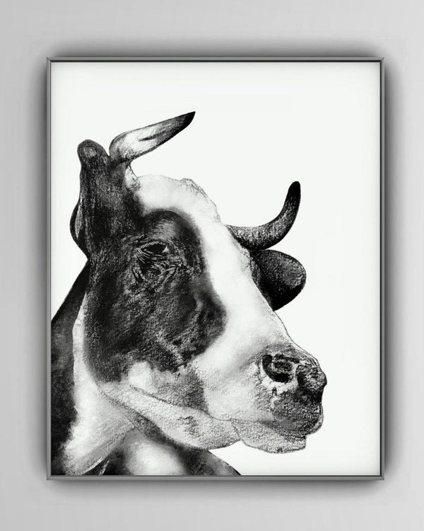 Farmhouse Bull Wall Art Print - White Wall Market