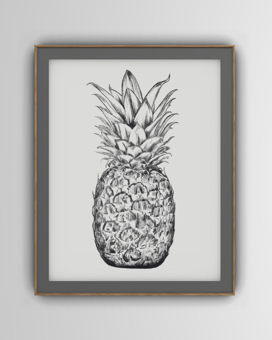 Pineapple Print - White Wall Market